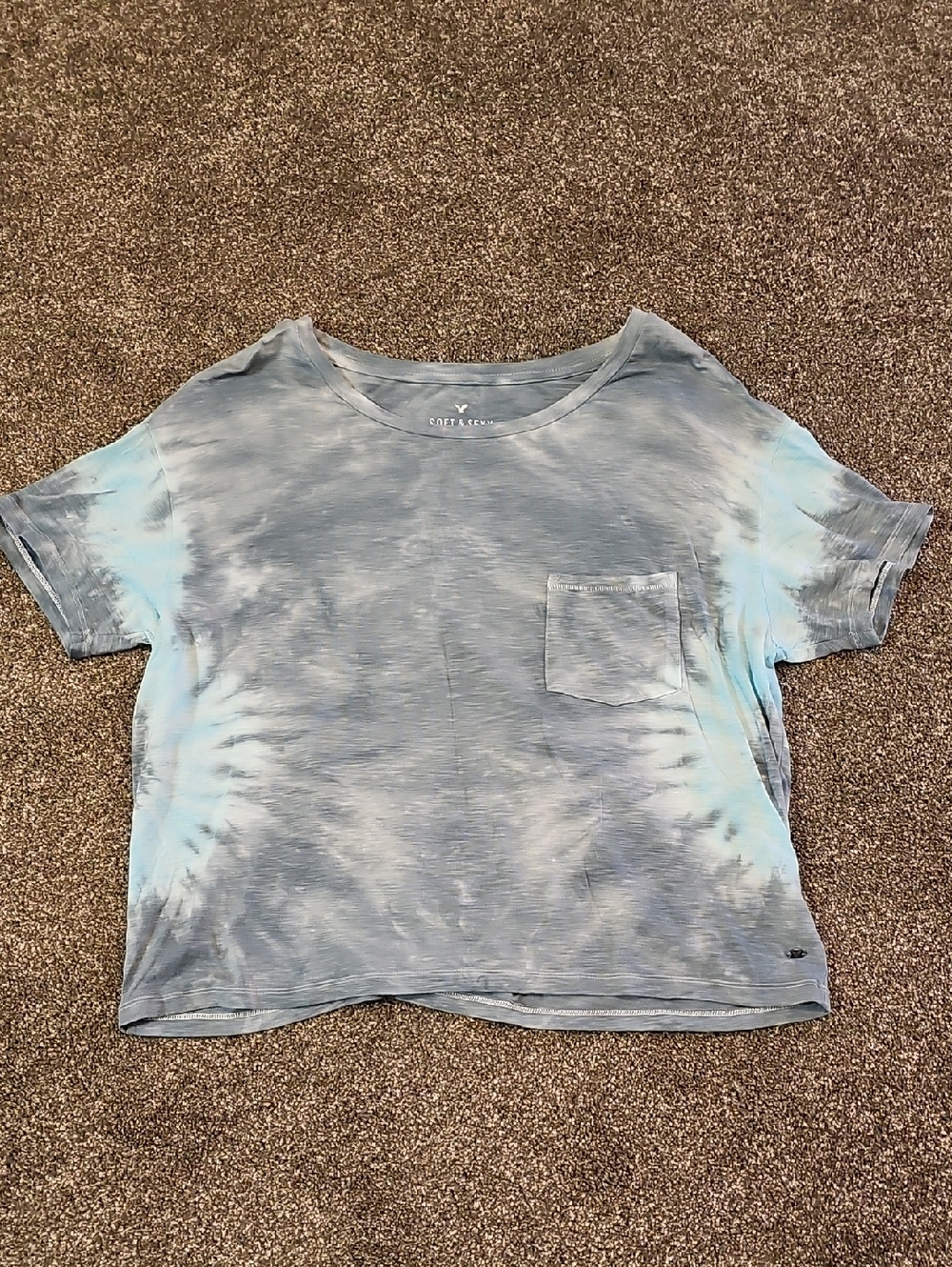 American Eagle Cropped Tie Dye Tee
